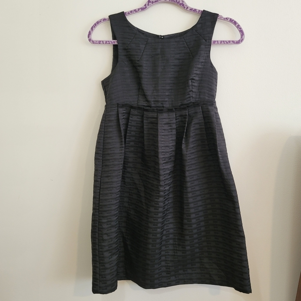 SBCBG Paris Empire Waist Black Dress Waist Pleated - 2
